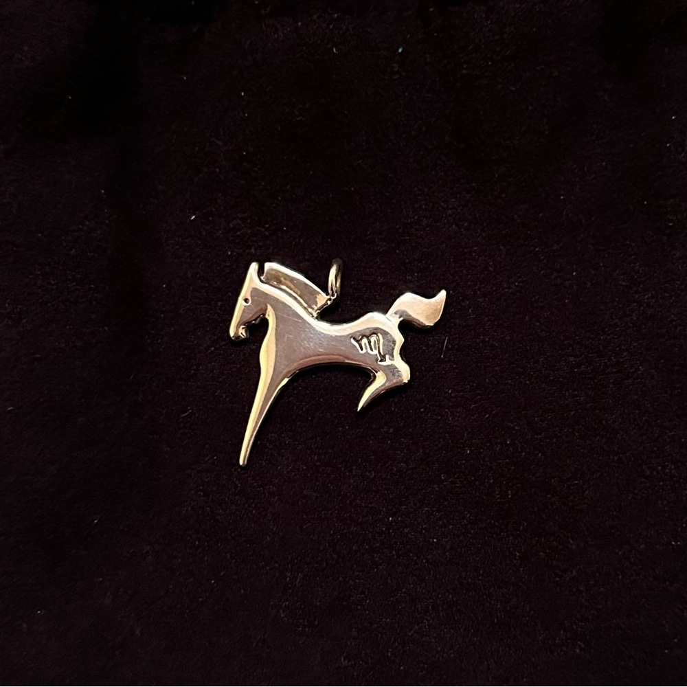 Horse Pendant With Scorpio Zodiac Sign
